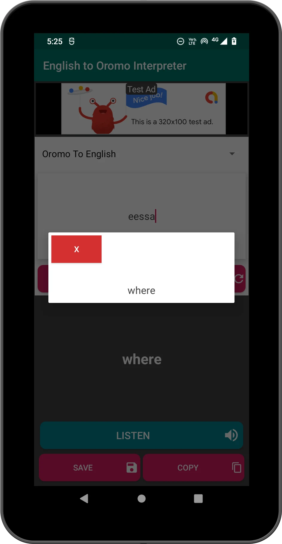 English To Oromo Interpreter screenshot